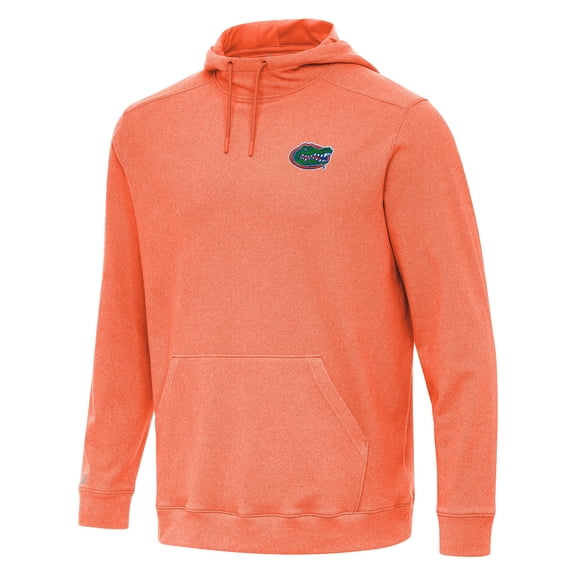 Men's Antigua Heather Orange Florida Gators Cloud Pullover Hoodie
