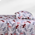 thumbnail image 2 of Flannel Sheet Set 16" Deep Pocket 100% Brushed Cotton Winter Bed Sheet Warm Soft Cozy 4 Piece Printed Flannel Collection Bedding with Fitted Sheet & 2 Pillowcases, 2 of 2
