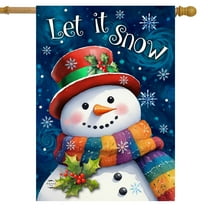 Briarwood Lane Friendly Winter Snowman House Flag