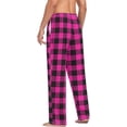 thumbnail image 5 of Top-kevin Pink Black Plaid Pajama Pants for Men Pajama Bottoms Sleep Lounge Pjs Pants, 5 of 7