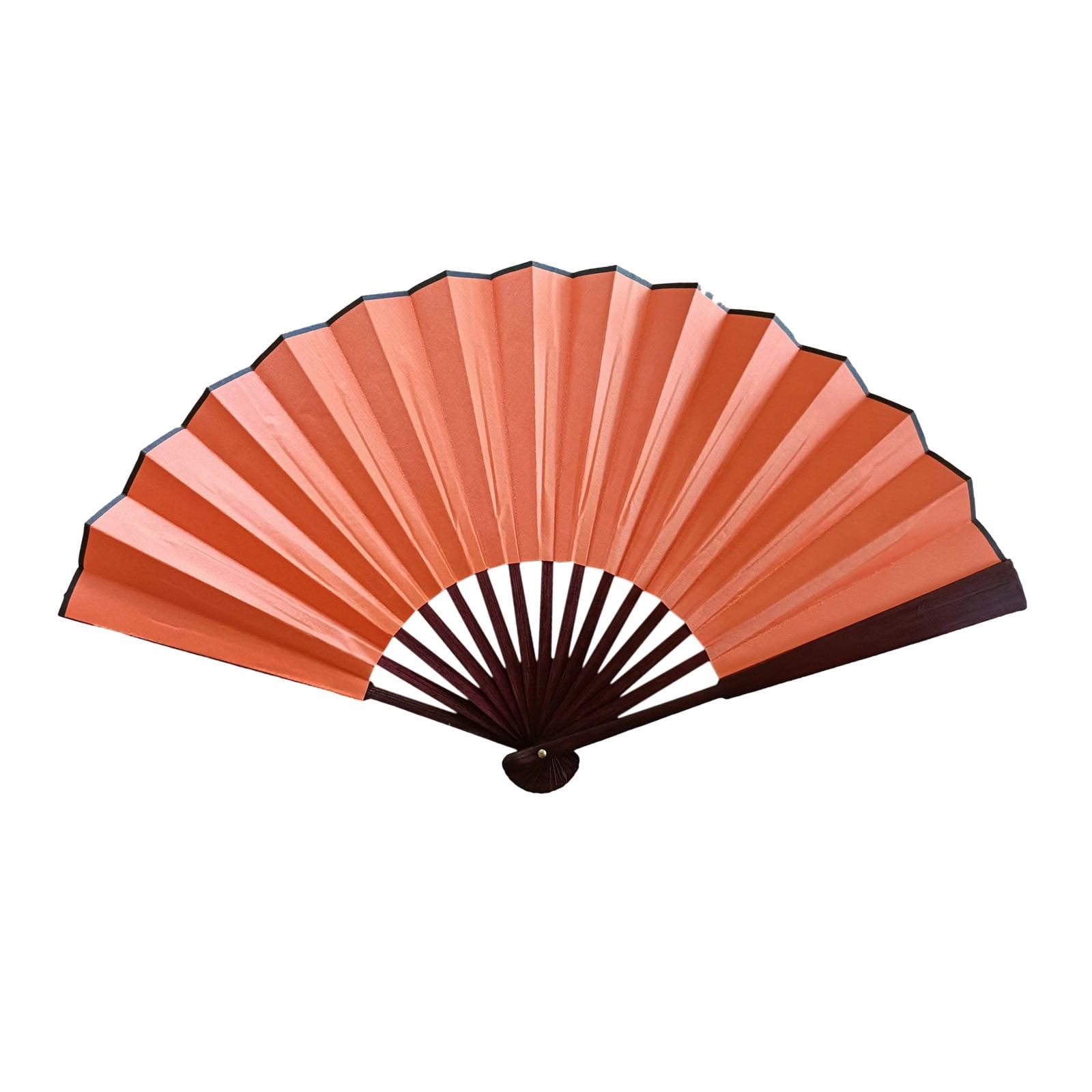 Blue Bamboo Silk Folding Fan – Handheld DIY Fan For Wedding, Dance, Festival & Decoration (8.27" Closed, 14.96" Open) - View #7