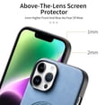 thumbnail image 6 of Magnetic for iPhone 12 Pro Max PU Leather Case, [Compatible with Mag-Safe] Slim Shockproof Protective Phone Cove Support Car Mount Holder for iPhone 12 Pro Max, Blue, 6 of 9