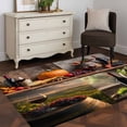 thumbnail image 5 of Orange Pumpkin Area Rug 4x6 Washable Rug Non Slip Farmhouse Grapes Glass Country Large Area Rug Indoor Floor Carpet for Entryway Bedroom Kitchen Living Room Home Office Dining Room Nursery, 5 of 8