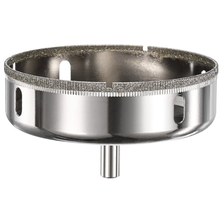 1-Pack Diamond Hole Saw Drill Bit, 3.94 Inch / 100mm Glass Drill Bit for Ceramic/Marble [Silver Tone]