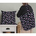 thumbnail image 5 of Soimoi Black Poly Georgette Fabric Star & Diamond Geometric Printed Fabric 1 Yard 42 Inch Wide, 5 of 5