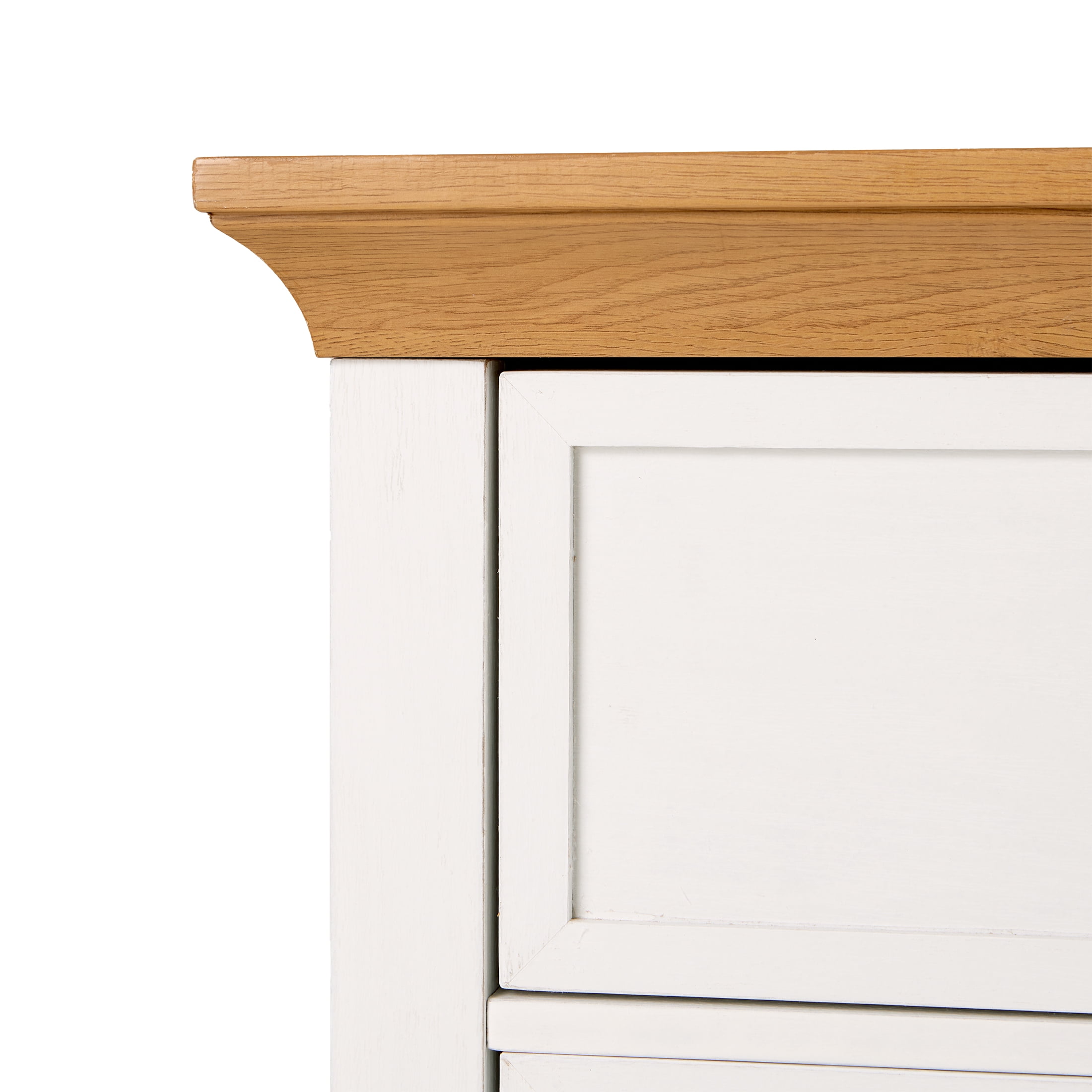 Better Homes & Gardens Canton 3-Drawer Nightstand, Textured White and Light Honey