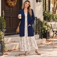 thumbnail image 4 of WUJINXIA Womens Lightweight Loose Fit Cardigan Coat Open Front Long Sleeve Sweater Jacket with Side Pockets, 4 of 6