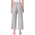 thumbnail image 3 of INSPIRE CHIC Womens Pajama Bottoms Palazzo Print Lounge Elastic Waist Sleepwear Loose Wide Leg Pants S Gray, 3 of 6