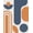 Blue, Pattern 8, variant on ODIKA 4'x6' Warm Terracotta Elegance with Minimalist Washable Area Rug Contemporary Floral Artistry, Subtle Line Drawing for Bedroom, Reading Nook, Pet Friendly & Non-Shedding