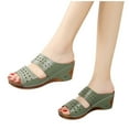 thumbnail image 3 of Orthotic Comfort Dual Strap Sandals with Arch Support for Comfortable Walk Hollow Open Toe Wedges Roman Womens Sandals, 3 of 3