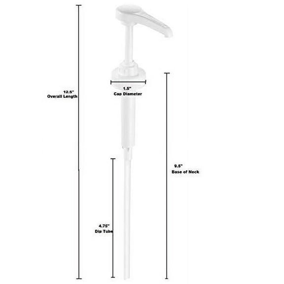 Comfort Axis Heavy-Duty Pump Dispenser, 1/2 Gallon Jug, 38-400 Neck Finish, 9.5 Inch Dip Tube - 1 Each