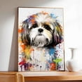thumbnail image 2 of Shih Tzu Dog Art - Watercolor Style Wall, Home or Apartment Decor - Sweet Poster Print Gift for Puppy Lovers, Dog Lovers, Women, Girls, Kids, Baby Room, Nursery, 2 of 5