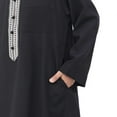 thumbnail image 3 of Kiijoy Toddler Boys Loose Long Sleeve Robe Breathable Embroidery Thobe Robe, Sizes 4-5, 3 of 8