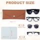 thumbnail image 2 of Estuche de gafas de cuero con botón y paño de limpieza para hombres y mujeres (Khaki), 2 of 6
