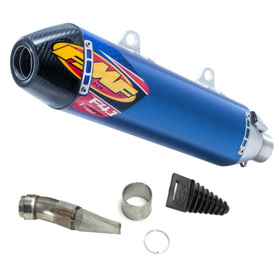 FMF Factory 4.1 RCT Blue Anodized Titanium/Carbon Tip Exhaust Muffler (045586)