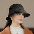 thumbnail image 2 of Unisex Trilby Hat, Felt Material with a Short Brim, Versatile Dress Hat for Concerts, Church, Weddings and Sophisticated Outfits Black, 2 of 4