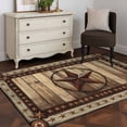 thumbnail image 4 of Texas Star Washable Area Rug 2.7 x 5 ft Farmhouse Country Star, Soft Non Slip Rugs Stain Repellent Indoor Felt Carpet for Living Dining Room Bedroom Home Office, 4 of 9