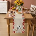 thumbnail image 2 of Rustic Crane Table Runner - 108 Inch Long Vintage Red Teal Spring Floral Botanical Cotton and Linen Blended Dress Scarves Farmhouse Table Runner for Kitchen Dining, Coffee Table, 13" x 108", 2 of 8