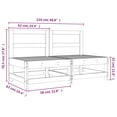 thumbnail image 4 of vidaXL Garden Middle Sofas 2 pcs Solid Wood Pine, 4 of 5