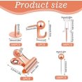 thumbnail image 2 of 310 Pcs Rose Gold Push Pins Set, Rose Gold Thumb TacksPush Pins for Cork Board with Push Pin Hook Pushpin Clip 5 Style Rose Gold Office Accessories for Cork Board Map Office (Rose Gold), 2 of 5