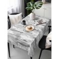 thumbnail image 6 of Grey Abstract Table Cloth, Modern Oil Painted Art Contemporary Waterproof Tablecloth for Rectangle Tables, Reusable Washable Fabric Table Cover for Restaurant Kitchen Dining Tables 54"x108", 6 of 6