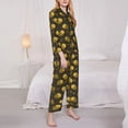 thumbnail image 3 of Fotbe Cute Cartoon Bees Conjunto de Pijama de Manga Larga para Mujer con Estampado, Ropa de Dormir de 2 Piezas, Conjunto de Casa Suave y Cómodo con Bolsillos-X-Large, 3 of 7