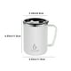 thumbnail image 3 of Taza de café de acero inoxidable con líneas de medición - taza aislante de doble pared de 20oz para bebidas calientes y frías, blanca/gris/verde, 3 of 6