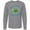 AC-Heather Grey, variant on Skip a Straw Save a Turtle with Cute Green Sea Turtle Long Sleeve T-Shirt