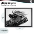 thumbnail image 4 of Stupell Industries Farmhouse Handsome Highland Portrait Black Floating Frame Canvas Art, 25 x 17, by Tina LeCour, 4 of 8