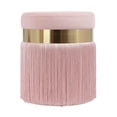 thumbnail image 1 of Otomana TOV Furniture Melody Blush con borlas de terciopelo, 1 of 7
