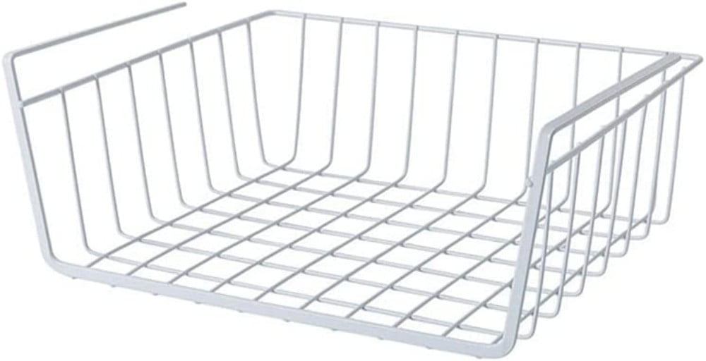 1 Pcs Pantry Shelves, Under Shelf Basket Metal Basket Organizer Under