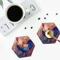 thumbnail image 5 of Balery 4 Pcs Rooster Oil Paintingleather Coasters Set, Drink Table Cup Coasters For Living Room Kitchen Coffee Decor, 5 of 9