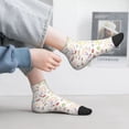 thumbnail image 5 of Goofa Summer Rabbit Pattern Non Slip Socks with Grips for Elderly, Crew Socks Yoga Hospital Socks Cushioned Sole Gripper Socks for Men Women, 5 of 5