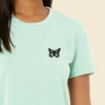 thumbnail image 5 of Dalix Butterfly Embroidered Cropped Flowy Soft Cotton Short Sleeve T Shirt Womens in Dusty Blue 2XL XX-Large, 5 of 5