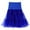 Blue, variant on High Quality Women Solid Color High Waist Pleated Short Skirt Adult Dancing Skirt, Female Petticoat Half Slip Tulle Skirt Knee Length Dress