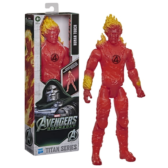 Marvel Studios Avengers: Doomsday Titan Series Human Torch Action Figure, 11.5”, 4