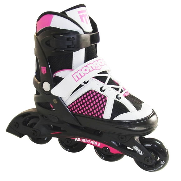 Mongoose MG-087G-L Girls' Size Large Comfortable Inline Rollerblade Skates, Pink