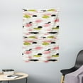 thumbnail image 1 of Art Tapestry, Bold Pattern with Thick Brushstrokes and Stripes Hand Painted Boho Print, Wall Hanging for Bedroom Living Room Dorm Decor, 40W X 60L Inches, Coral Black Olive Green, by Ambesonne, 1 of 2