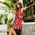 thumbnail image 6 of Bixox Christmas Santa Cartoon Snowman A Print Women's Sleeveless A-Line Dress with Pockets, Casual Knee-Length Tank Dress for Summer-Small, 6 of 7