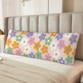 thumbnail image 6 of Cute Flowers Floral Body Pillow Cover - Pillowcases 20"x54" with Hidden Zipper Closure Soft and Breathable, 6 of 6