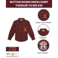 thumbnail image 5 of Harry Potter Slytherin Ravenclaw Hufflepuff Flannel Button Down Shirt Plaid Toddler to Big Kid, 5 of 5
