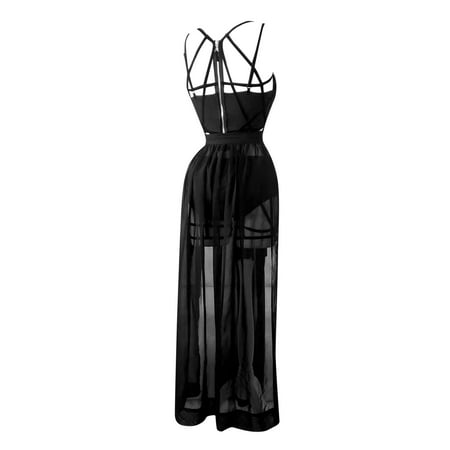 Gubotare Womens Lingerie Women Snap Crotch Lingerie Lace Bodysuit Deep V Teddy One Piece Lace  Black 3XL
