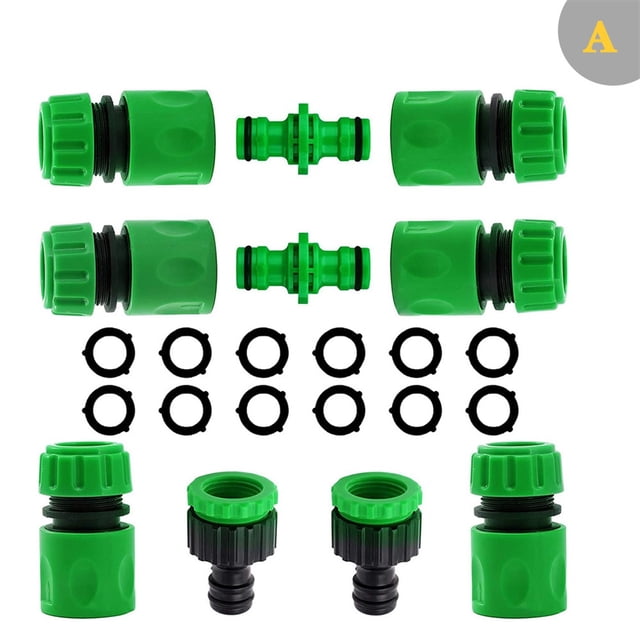 Garden Watering Hose ABS Quick Connector 1/2" End Double Male Hose Coupling Joint Adapter Extender Set For Hose Pipe Tube ,Leak-Proof