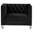 thumbnail image 2 of ACME Heibero Tuxedo Arm Tufted Accent Chair in Black, 2 of 6