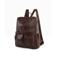 thumbnail image 4 of PRIYAL Leather Backpack Laptop Vintage Backpack Waterproof Flap Bookbag for Men Leather Travel Backpack for Men Casual Knapsack, 4 of 15