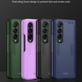 thumbnail image 3 of Galaxy Z Fold 4 Case, Premium PC Case for Samsung Z Fold 4, [Hinge Protection Technology] Rugged Shockproof Military Anti-Fall Anti-Scratch Shock-Absorption Folding Protection Phone Cover, Green, 3 of 7