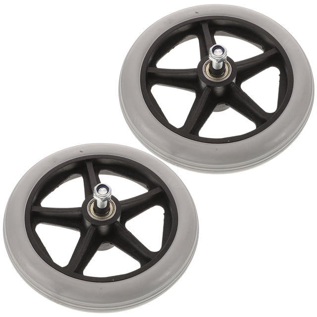 BESTYASH Roues avant de Fauteuil Roulant Résistantes à l'Usure 2 Pcs pour Entretien avec Grande Capacité de Charge Diamètre 6 Pouces