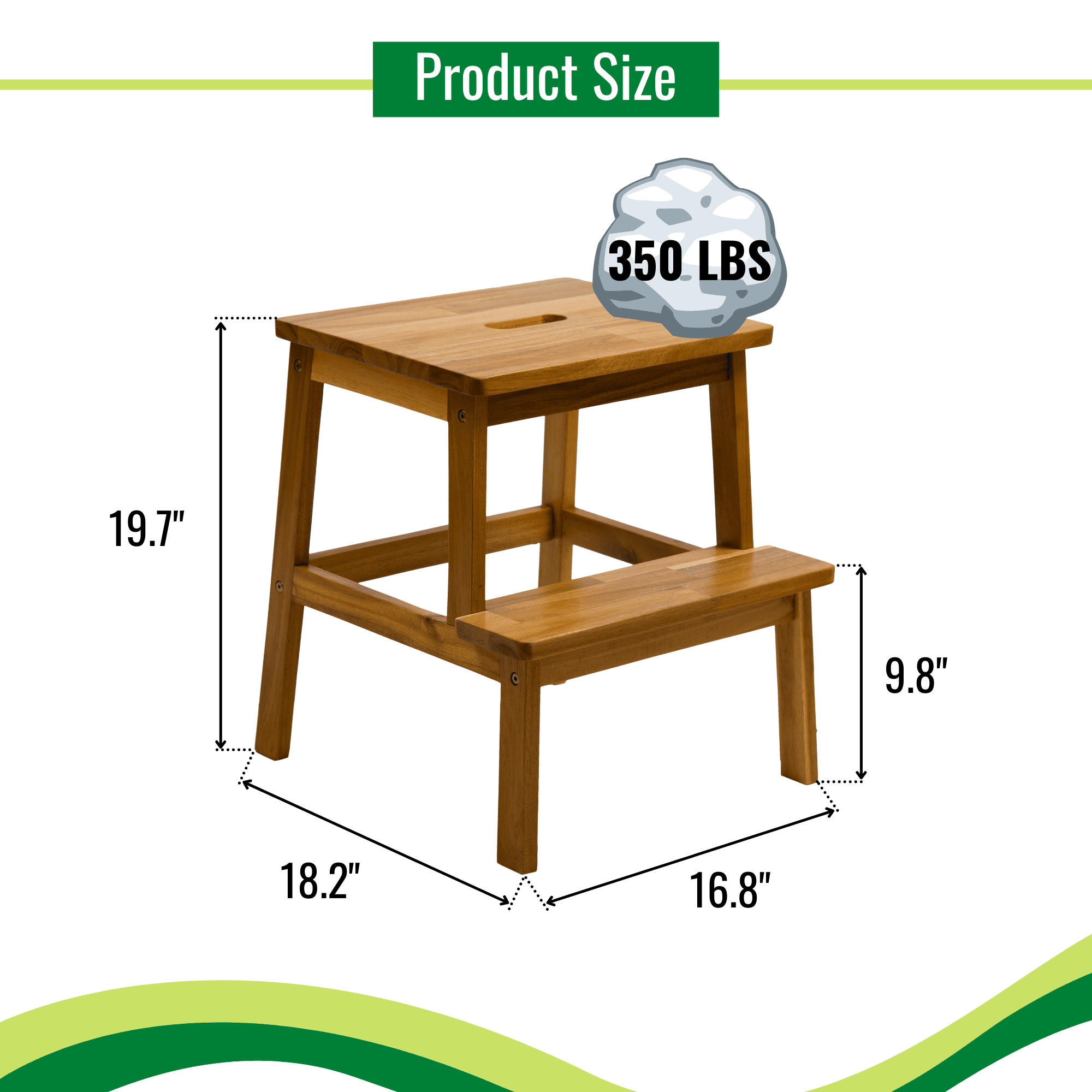 Buy SYNGAR Wooden Step Stool for Toddlers, Kids Two Steps Stool for