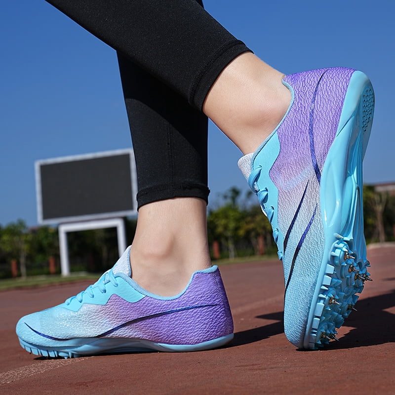 Men Women Kids Track and Field Shoes Professional 8 Spikes Running Racing Sneakers Breathable Lightweight Sprinting Shoes