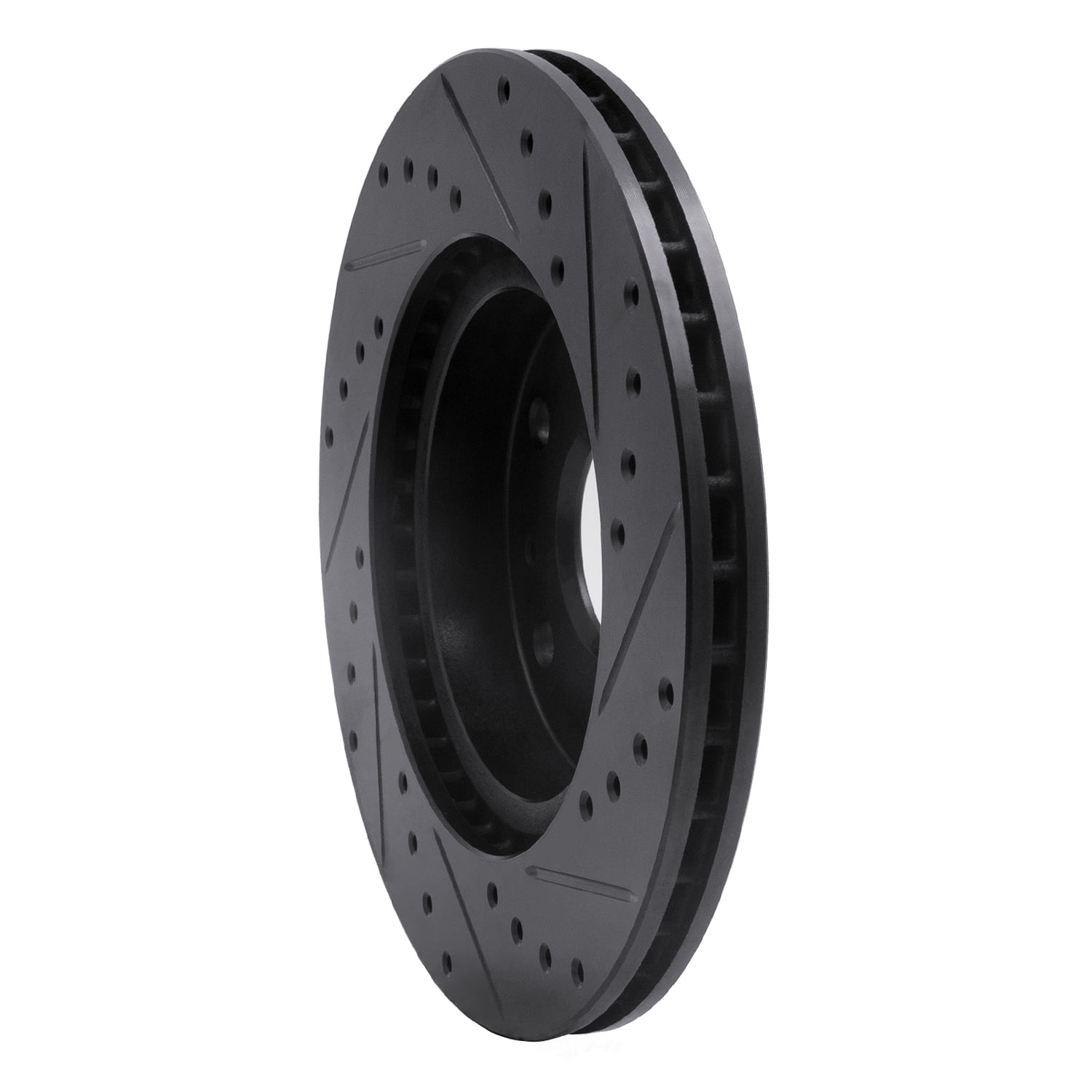 Dynamic Friction Company 633-01004L DFC Brake Rotor - Drilled And Slotted - Black